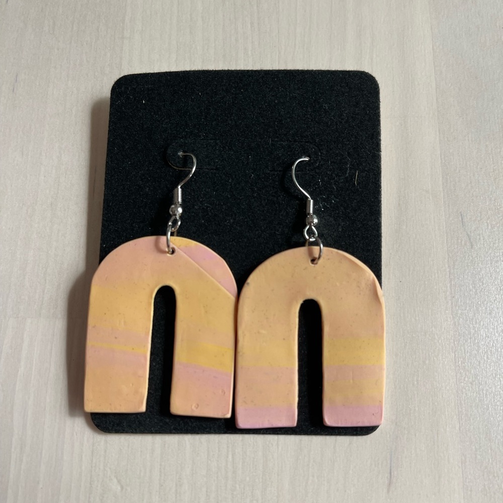 Handmade clay earrings